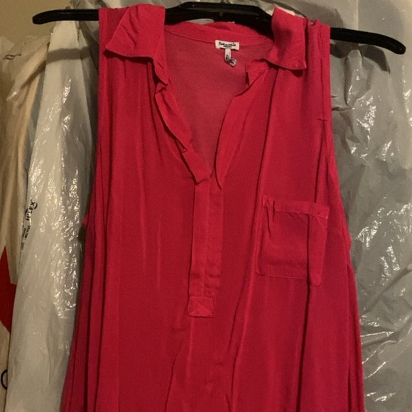 Splendid Barbie Pink/Hot Pink Sleeveless Top - Picture 1 of 3